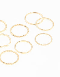 Gold Textured Mixed Size Ring 12-Pack - link has visual effect only