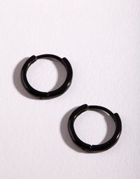 Black Small Hoop Earrings - link has visual effect only