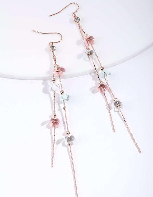 Mixed Pastel Flower Earrings