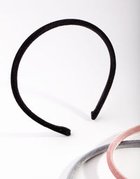 Multi Thin Velvet Headband Pack - link has visual effect only