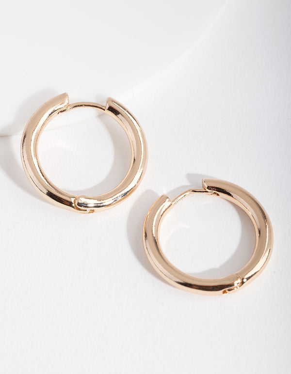 Gold Polished Hoop Earrings