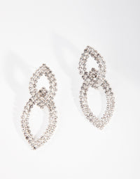 Silver Pave Teardrop Earrings - link has visual effect only