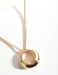 Gold Plated Sterling Silver Organic Open Circle Necklace - link has visual effect only