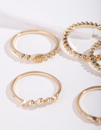 Gold Plated Fine Ring Stack 5-Pack - link has visual effect only