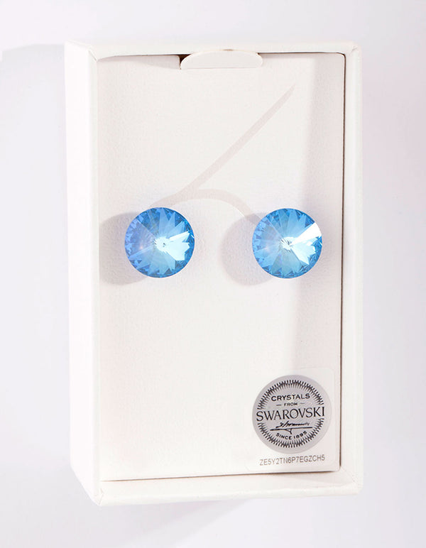 Blue Diamond Simulant Stud Earrings