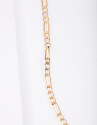 Gold Plated 60cm Figaro Necklace - link has visual effect only