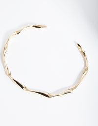 Gold Plated Twist Bangle - link has visual effect only