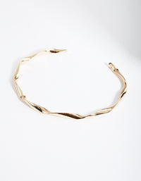 Gold Plated Twist Bangle - link has visual effect only