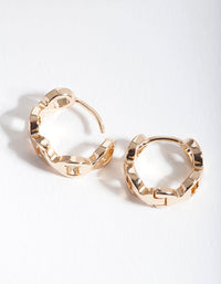 Gold Chain Huggie Earrings - link has visual effect only