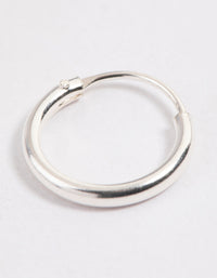 Sterling Silver Mini Polished Hoop Earrings - link has visual effect only