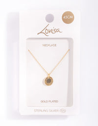 Gold Plated Sterling Silver Geometric Pattern Necklace - link has visual effect only