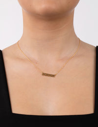 Gold Plated Sterling Silver Geometric Pattern Necklace - link has visual effect only