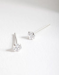 Sterling Silver Baby Carat Cubic Zirconia Stud Earrings - link has visual effect only