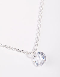 Sterling Silver Cubic Zirconia 1/4 Carat Necklace - link has visual effect only