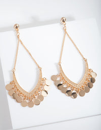 Gold Small Disc Drop Earrings - link has visual effect only