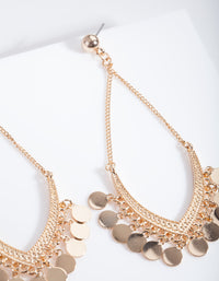 Gold Small Disc Drop Earrings - link has visual effect only