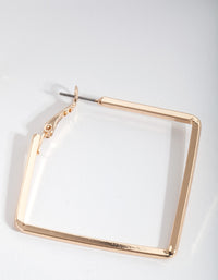 Gold Small Square Hoop Earrings - link has visual effect only