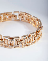 Gold Diamante Maze Clasp Bracelet - link has visual effect only