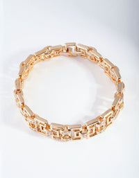 Gold Diamante Maze Clasp Bracelet - link has visual effect only