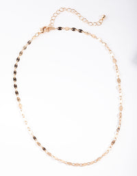 Gold Flat Disc Chain Necklace - link has visual effect only