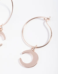 Rose Gold Mini Huggie Moon Earrings - link has visual effect only