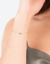 Gold Plated Sterling Silver Evil Eye Disc Bracelet - link has visual effect only