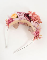 Multicoloured Flower Fabric Headband - link has visual effect only