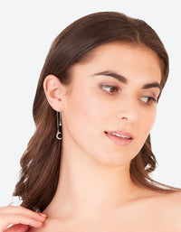 Silver Front Back Moon Earrings - link has visual effect only