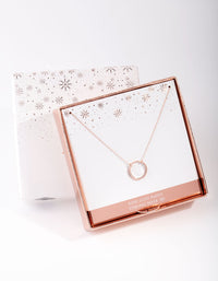 Rose Gold Plated Sterling Silver Half Pave Heart Necklace - link has visual effect only