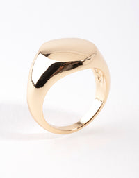 Gold Plated Pinky Signet Ring - link has visual effect only