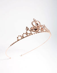 Kids Rose Gold Diamante Tiara Headband - link has visual effect only