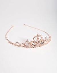 Kids Rose Gold Diamante Tiara Headband - link has visual effect only