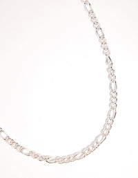 Silver Figaro T&O Necklace - link has visual effect only