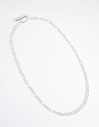 Silver Figaro T&O Necklace - link has visual effect only