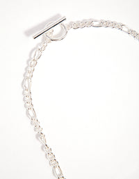 Silver Figaro T&O Necklace - link has visual effect only