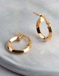 9ct Gold 13mm Round Creole Hoop Earrings - link has visual effect only