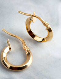 9ct Gold 13mm Round Creole Hoop Earrings - link has visual effect only