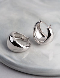 Sterling Silver Small Chubby Hoop Earrings - link has visual effect only