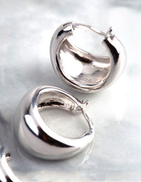 Sterling Silver Small Chubby Hoop Earrings - link has visual effect only