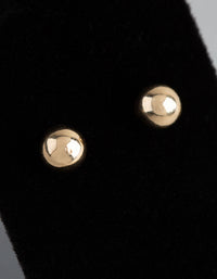 9ct Gold 6mm Polished Ball Stud Earrings - link has visual effect only