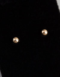 9ct Gold 3mm Polished Ball Stud Earrings - link has visual effect only