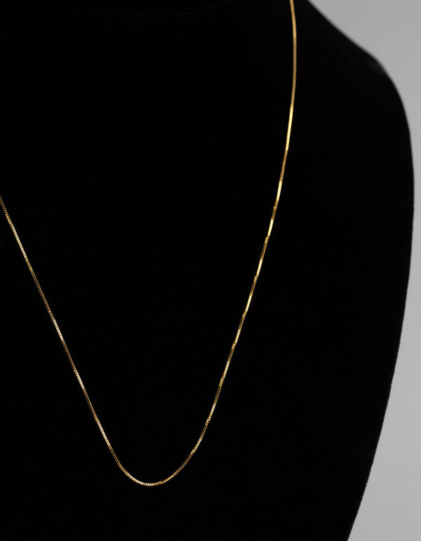 9ct Gold Venetian Box Chain Necklace