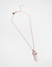 Rose Gold Quartz Shard Necklace - link has visual effect only