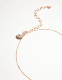 Rose Gold Cubic Zirconia Baguette Butterfly Necklace - link has visual effect only