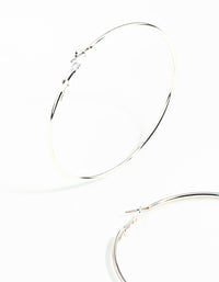 Silver Medium Hoop Earrings - link has visual effect only