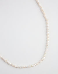 Gold Mini Freshwater Pearl Necklace - link has visual effect only