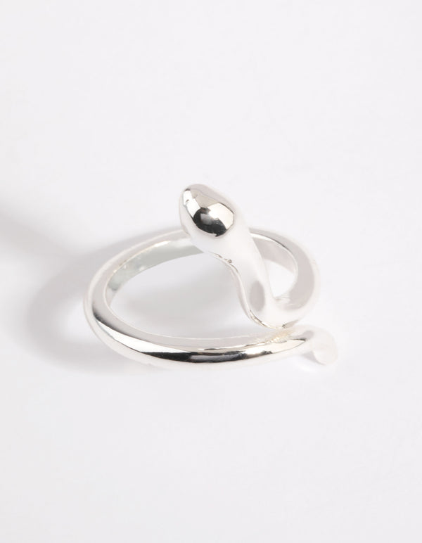 Silver Smooth Snake Ring