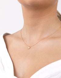 Gold Plated Sterling Silver Freshwater Pearl Cupchain Necklace - link has visual effect only