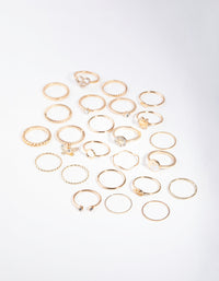 Joyful Gold Peace Rings 24-Pack - link has visual effect only