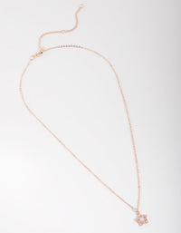 Rose Gold Plated Diamante Star Necklace - link has visual effect only